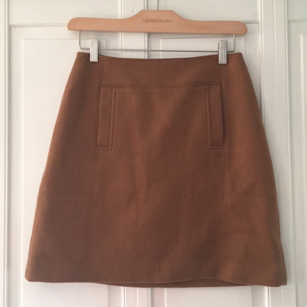 LOGT camel wool mini skirt 6p